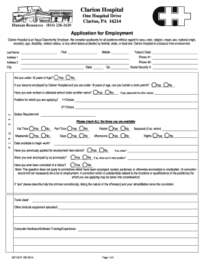 Clarion Hospital Application - clarionhospital