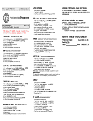 Restaurant Manual EMV - Nationwide Payment Solutions