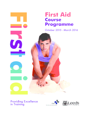 First Aid Programme October 15- March 16 - Leeds City Council ... - wysport sportsuite co