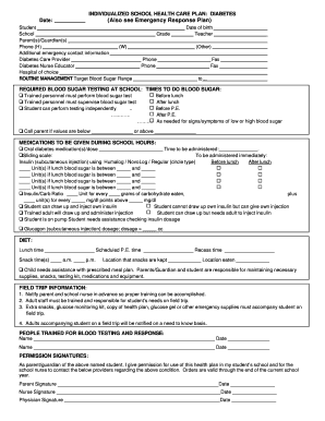 REQUIRED BLOOD SUGAR TESTING AT SCHOOLTIMES TO DO BLOOD SUGAR - pineridge cherrycreekschools