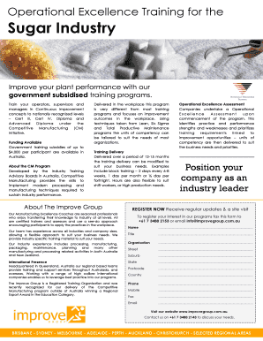 Operational Excellence Training for the Sugar Industry