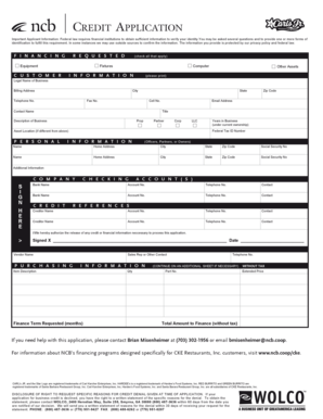 Credit Application Form
