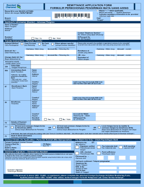 Remittance Application Form