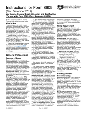 Form 8609 Instructions