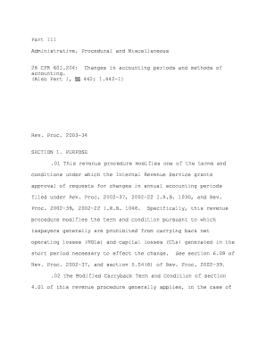 IRS Revenue Procedure 2003-34