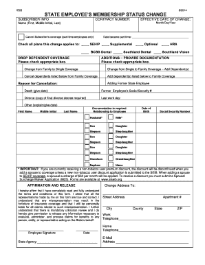 Alabama State Employee Membership Status Change Form