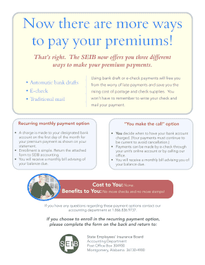 Alabama Pre-Authorized Payment Service Authorization Agreement