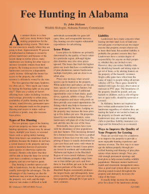 Alabama Hunting Lease Agreement