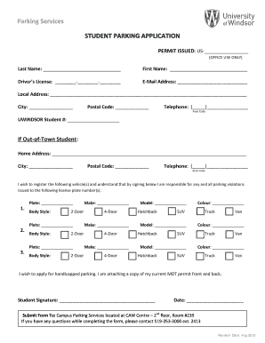Student Parking Application