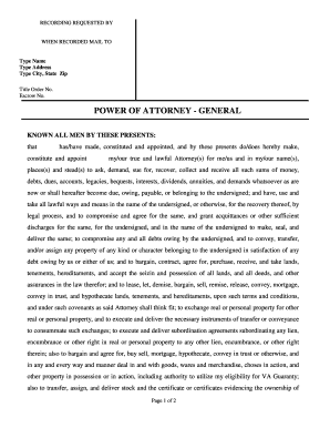 General Power of Attorney