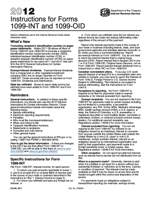 Instructions for Forms 1099-INT and 1099-OID (2012)