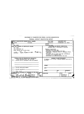 FAA Triennial Aircraft Registration Report