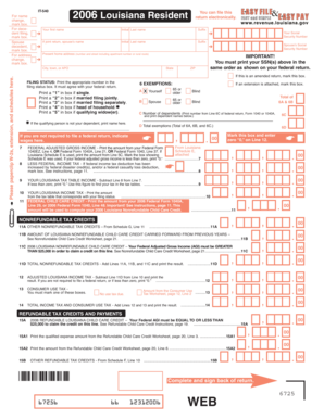 Louisiana IT-540 2006 Tax Form