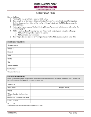 RCR Registration Form
