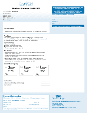 FlexPass Package Renewal Form