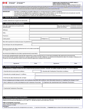 Direct Deposit Request Form