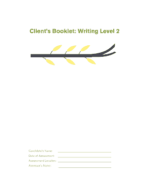 Writing Level 2 Assessment Form