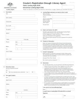 Creator Registration through Literary Agent