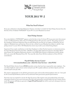 2011 W-2 Tax Form