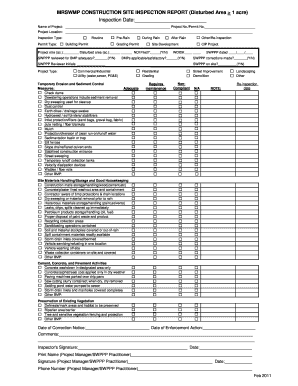 Construction Site Inspection Report