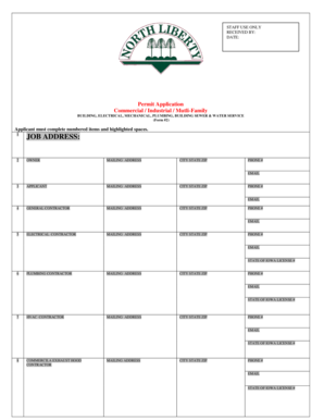 Iowa Commercial Building Permit Application