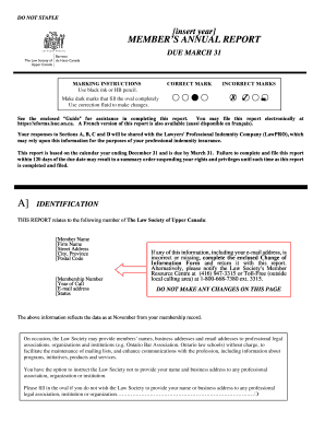 Member’s Annual Report