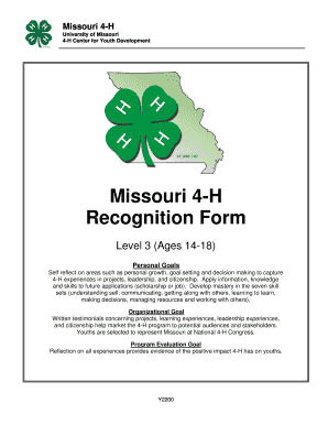 Blank form for extension of recognition