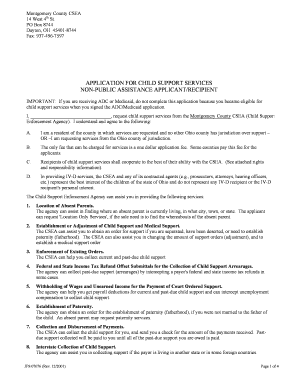 Ohio Child Support Services Application