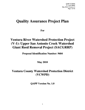 Quality Assurance Project Plan Template - County of Ventura - portal countyofventura