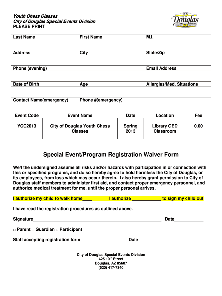 chess tournament registration form Preview on Page 1.