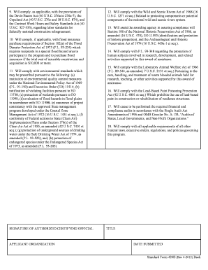 Assurances Non-Construction Programs