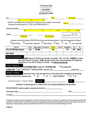 St. Petersburg College Noncredit Registration Form