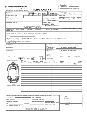 Dental Claim Form