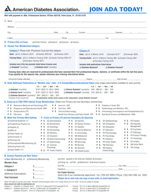 ADA Professional Membership Application