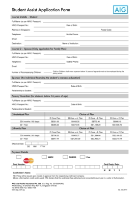 Singapore Travel Insurance Application Form