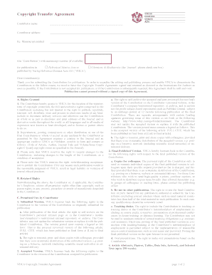 Copyright Transfer Agreement