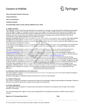 Consent to Publish Agreement