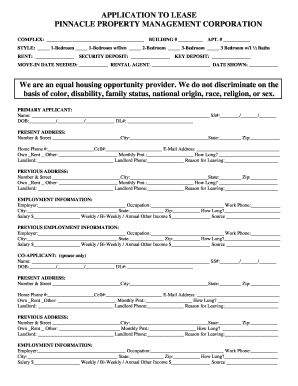 Application to Lease