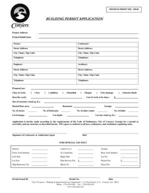 Building Permit Application