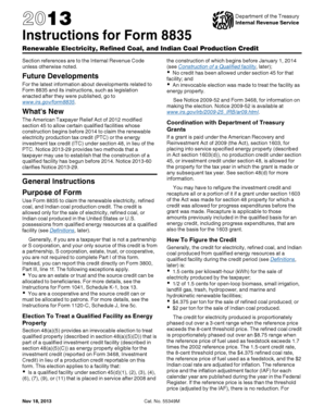 IRS Form 8835 Instructions