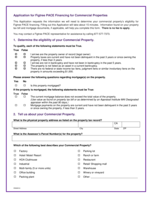 Figtree PACE Financing Application for Commercial Properties