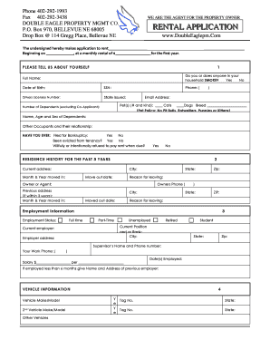 Rental Application Form