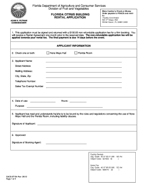 Sample rental application - Florida Citrus Building Rental Application - forms.freshfromfl...