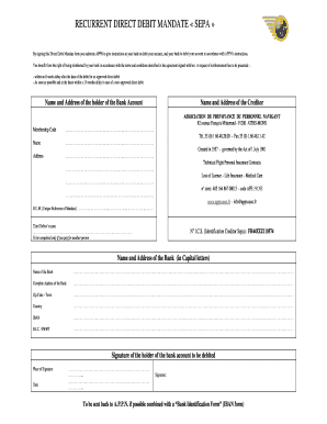 SEPA Direct Debit Mandate