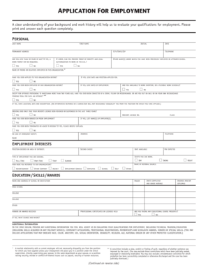 Application for Employment