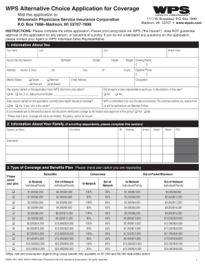 WPS Alternative Choice Application for Coverage