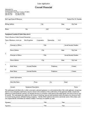 Lease Application Form