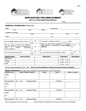 Application for Employment