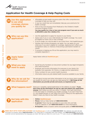 Health Coverage Application Form