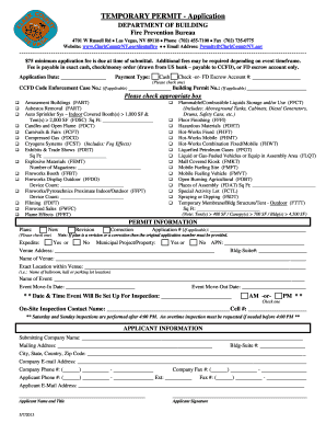 Temporary Permit Application